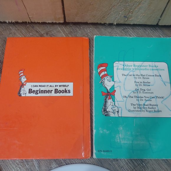 Cat in the Hat plush/2 Dr Suess books one hardback one paperback /dish plate - Picture 7 of 15